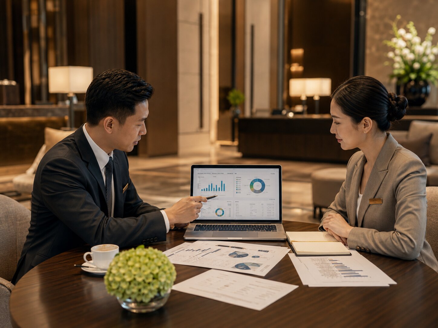 Tư vấn hệ thống kế toán khách sạn chuyên nghiệp, chuẩn hóa quản trị tài chính 2 Nhà quản lý khách sạn phân tích báo cáo doanh thu và chi phí để xây dựng kế hoạch vận hành chính xác hơn