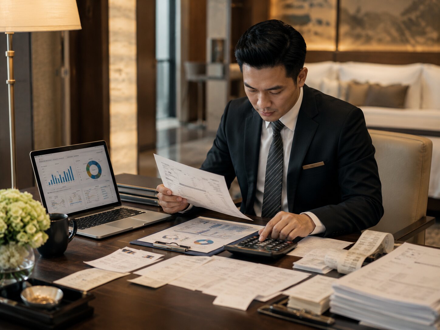 Tư vấn hệ thống kế toán khách sạn chuyên nghiệp, chuẩn hóa quản trị tài chính 5 Kế toán khách sạn rà soát hóa đơn, chứng từ và báo cáo nhằm bảo đảm số liệu minh bạch, chính xác
