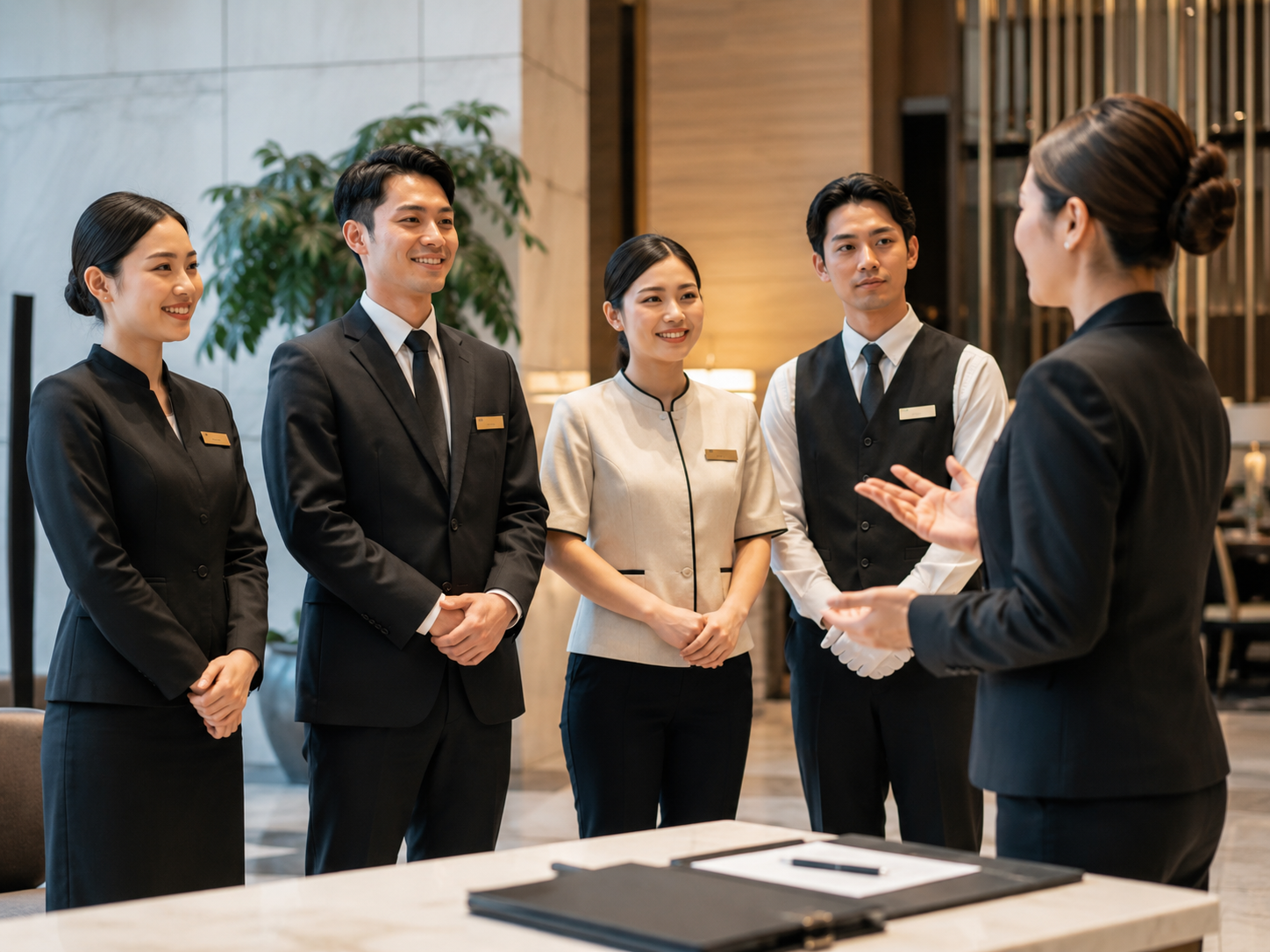 Đơn vị Setup và Vận hành khách sạn resort Từ Đầu uy tín 2026 9 Đào tạo đội ngũ lễ tân giúp nâng cao kỹ năng giao tiếp, xử lý tình huống và chăm sóc khách hàng
