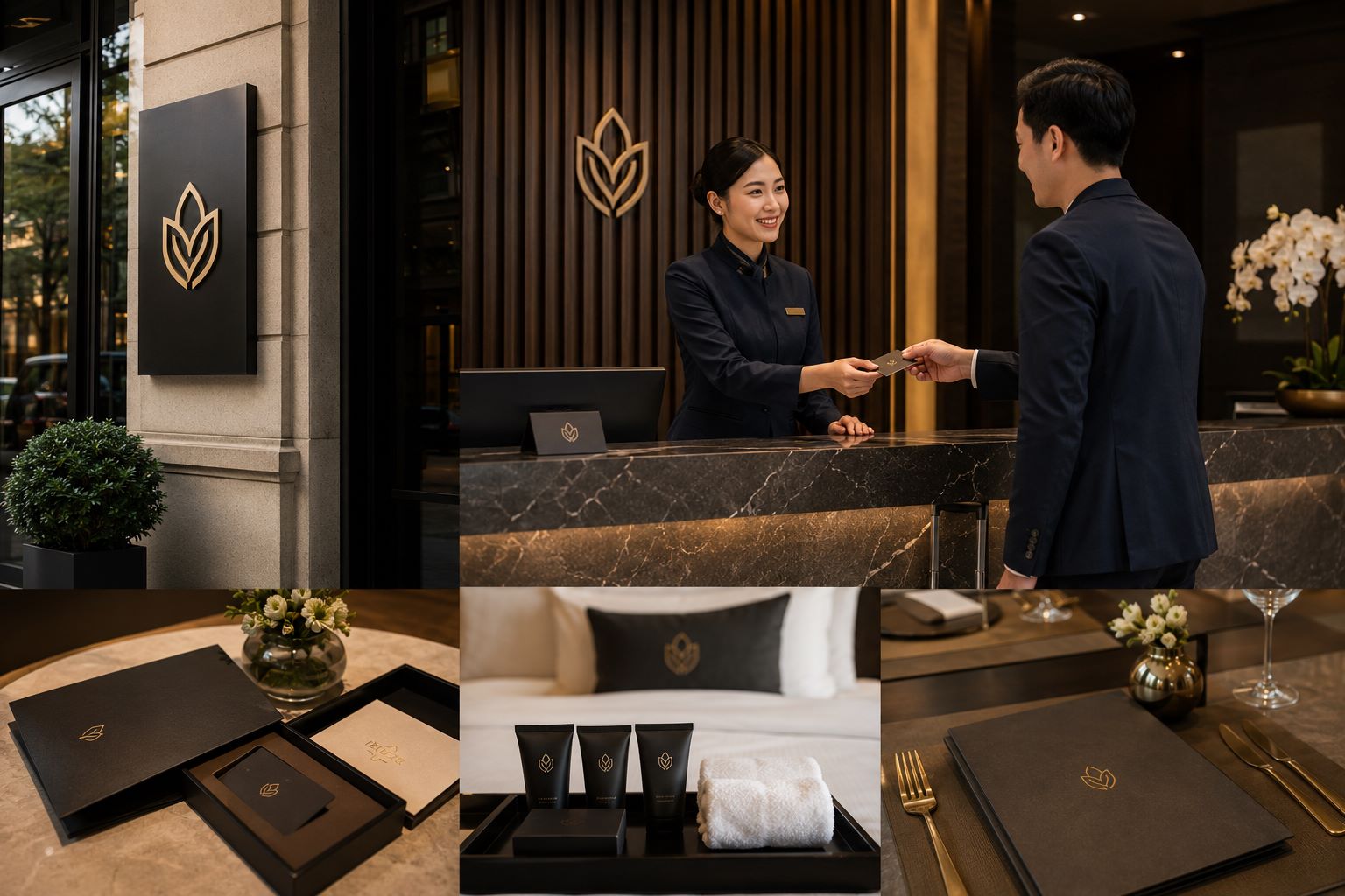 Kans Hospitality Tư Vấn Bộ Nhận Diện Khách Sạn/Resort Chuyên Nghiệp, Đồng Bộ Và Khác Biệt 3 Bộ nhận diện cần đồng bộ từ logo đến trải nghiệm thực tế