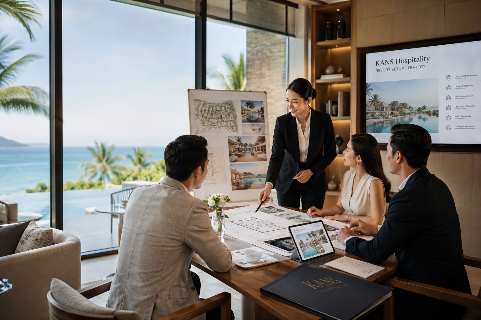 Kans Hospitality - Đơn Vị Tư Vấn Setup Khách Sạn/Resort Chuyên Nghiệp 1 Giải pháp setup khách sạn/resort chuyên nghiệp theo tiêu chuẩn hospitality