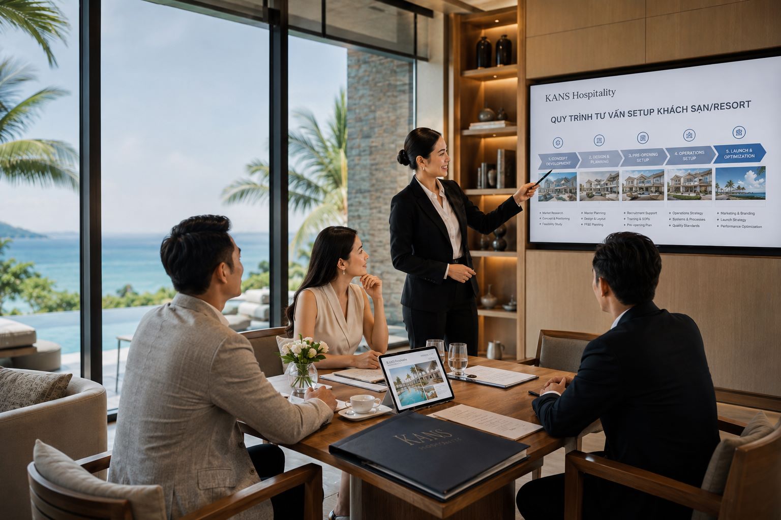 Kans Hospitality - Đơn Vị Tư Vấn Setup Khách Sạn/Resort Chuyên Nghiệp 3 Quy trình setup khách sạn/resort được xây dựng chuẩn hospitality