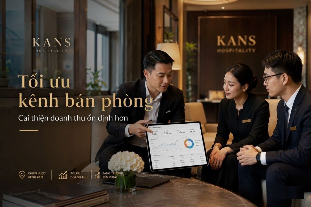 Kans Hospitality - Đơn Vị Tư Vấn Vận Hành Khách Sạn Chuyên Nghiệp 6 Tối ưu kênh bán phòng giúp khách sạn cải thiện doanh thu ổn định hơn