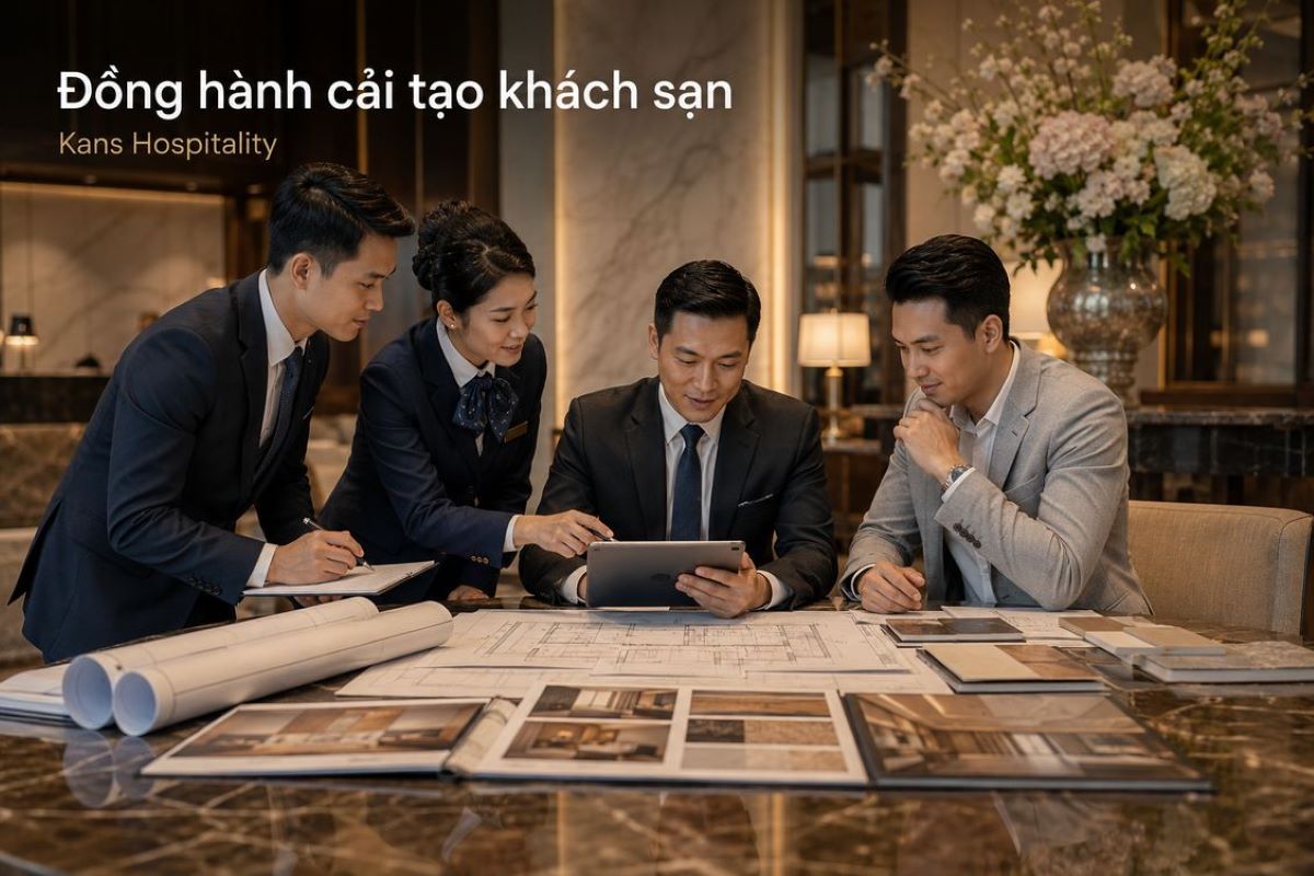 Trải Nghiệm Dịch Vụ Tư Vấn Renovate Khách Sạn Chuẩn Từ Kans Hospitality 1 Kans Hospitality đồng hành cùng chủ đầu tư trong hành trình cải tạo khách sạn