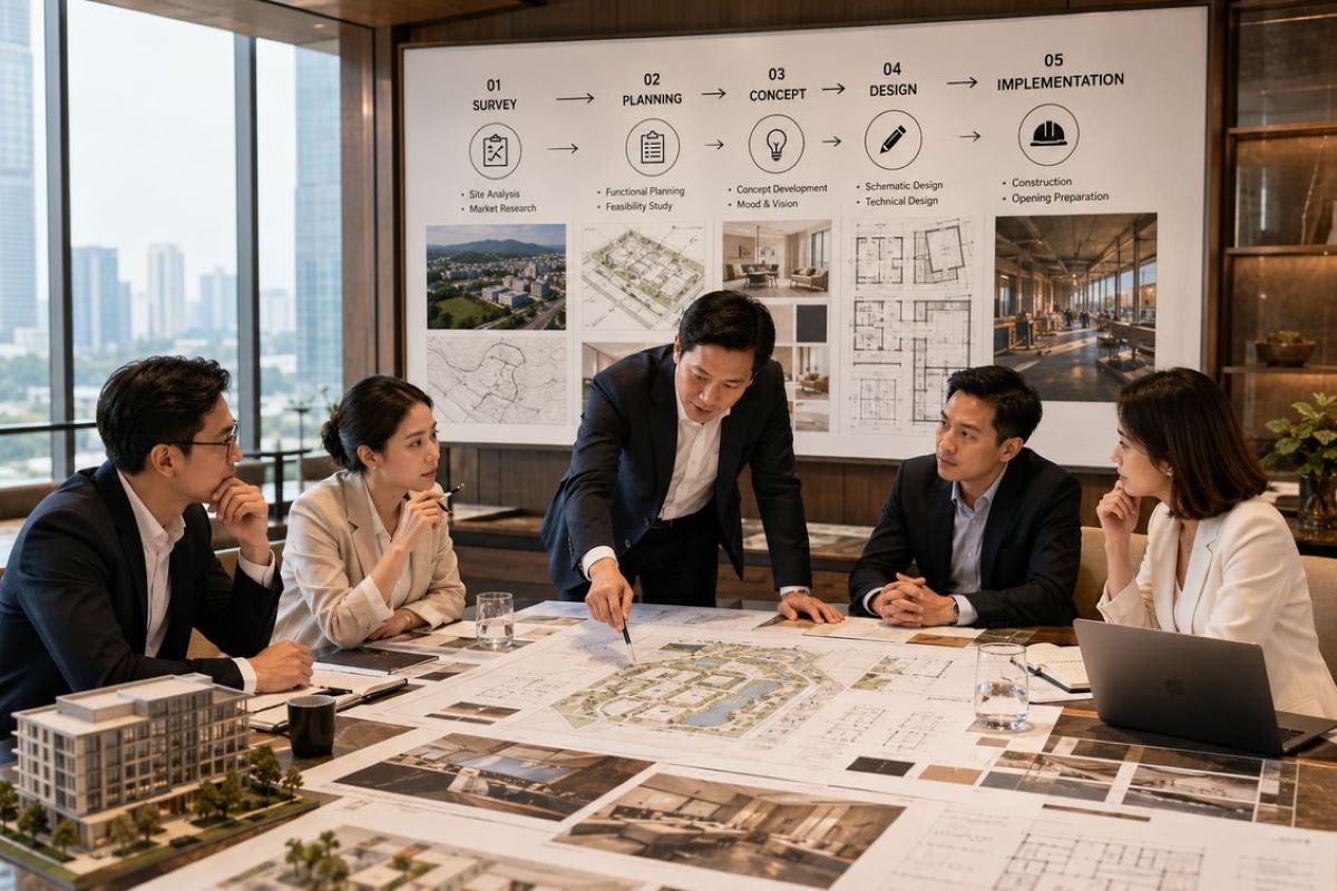 Trải Nghiệm Dịch Vụ Tư Vấn Thiết Kế Khách Sạn Của Kans Hospitality 3 Quy trình bài bản giúp khách sạn đi đúng hướng ngay từ giai đoạn đầu