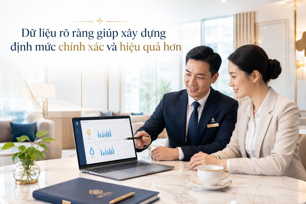Tối Ưu Hóa Định Mức Điện Nước Khách Sạn Hiệu Quả Cùng Kans Hospitality 1 Dữ liệu rõ ràng giúp xây dựng Định Mức Điện Nước Khách Sạn chính xác và hiệu quả hơn