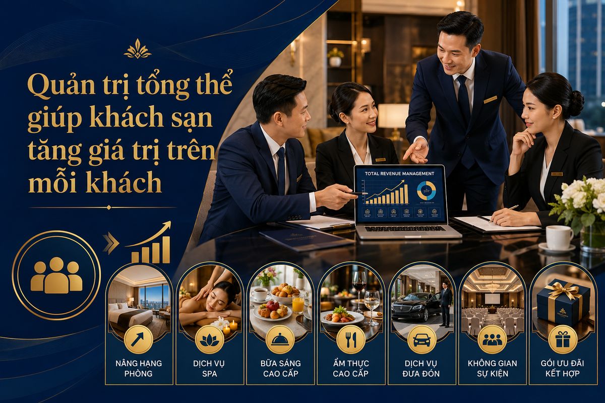 Tối ưu doanh thu khách sạn hiệu quả cùng Kans Hospitality 4 Quản trị tổng thể giúp khách sạn tăng giá trị trên mỗi khách