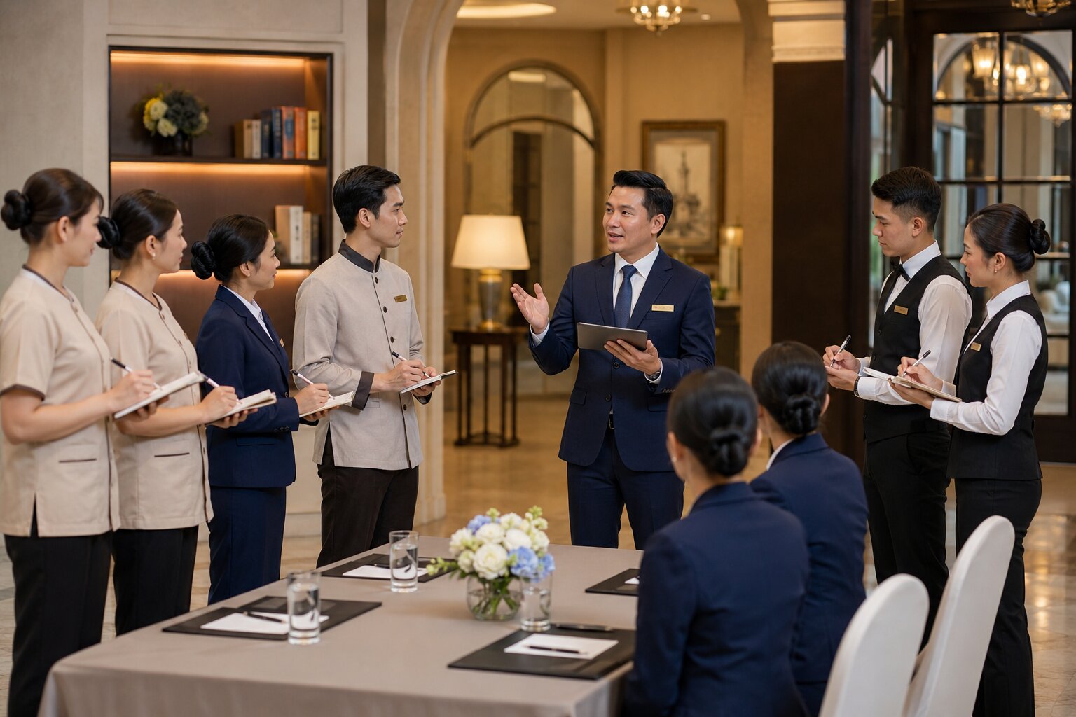 Kans Hospitality Công ty setup - quản lý - vận hành khách sạn uy tín tại Đà Lạt 2 Đào tạo trước khai trương giúp nhân sự phối hợp đúng quy trình và tiêu chuẩn dịch vụ | Đơn vị vận hành khách sạn uy tín tại Đà Lạt